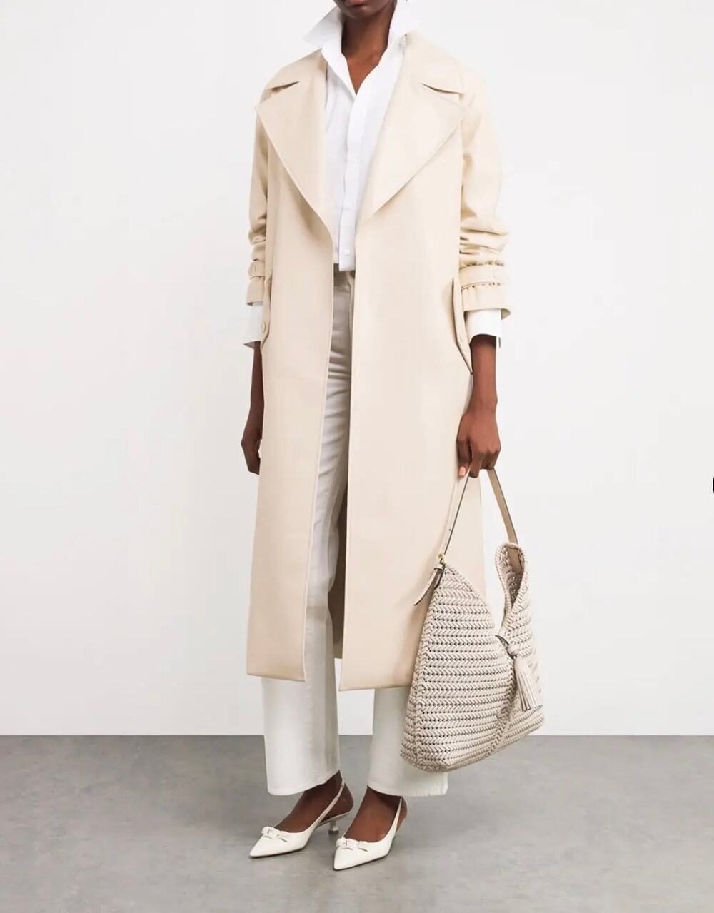 NEW NWT Alice + Olivia  faux leather sullivan trench coat Size XL
